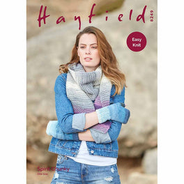 Wrist Warmers and Scarf in Hayfield Spirit Chunky