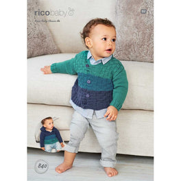 Rico Baby Cardigans Knitting Pattern in Baby Classic Dk