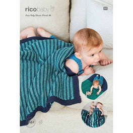 Rico Baby Blankets Knitting Pattern in Baby Classic Dk & Classic Print Dk - Digital Version