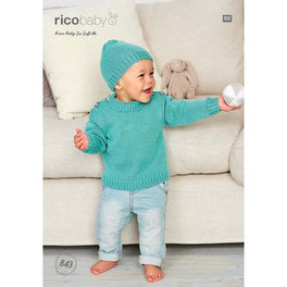 Rico Baby Sweater and Hat Knitting Pattern in Baby So Soft Dk - Digital Version