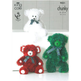 Teddies in King Cole Tinsel Chunky - Digital Version 9021