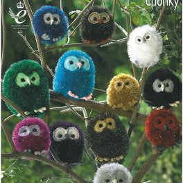Owls in King Cole Tinsel Chunky - Digital Version 9022