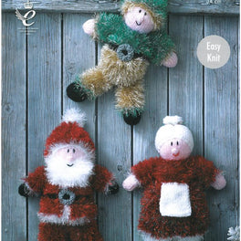 Christmas Toys knitted in King Cole Tinsel Chunky