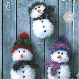 Snowmen in King Cole Tinsel Chunky - Digital Version 9030