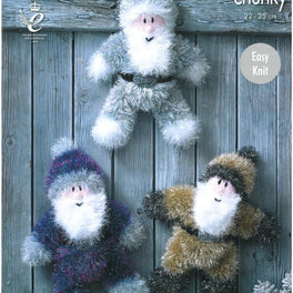 Santas in King Cole Tinsel Chunky