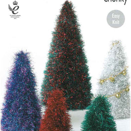 Tinsel Christmas Trees and Baubles in King Cole Tinsel Chunky