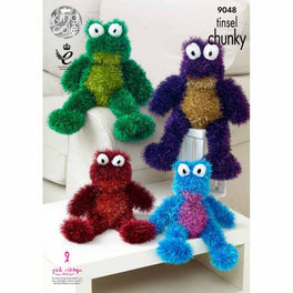 Tinsel Frogs in King Cole Tinsel Chunky - Digital Version 9048