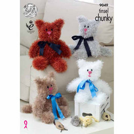 Tinsel Cats in King Cole Tinsel Chunky