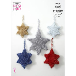 Stars in King Cole Tinsel Chunky