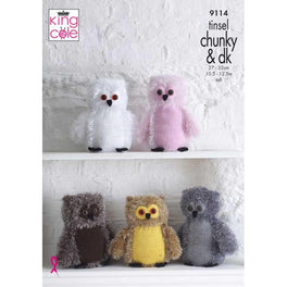 Owls in King Cole Tinsel Chunky - Digital Version 9114