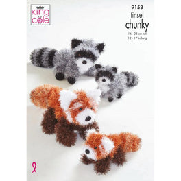Red Panda and Racoon in King Cole Tinsel Chunky