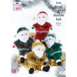 Sleeping Santa in King Cole Tinsel & Double Knit