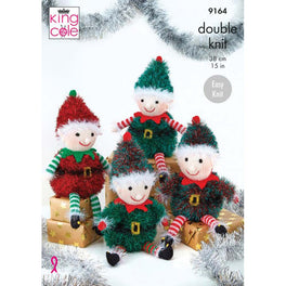 Playful Elves in King Cole Tinsel & Double Knit
