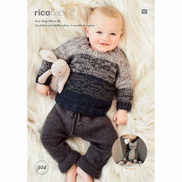 Babies Sweater and Toy in Rico Baby Classic Dk