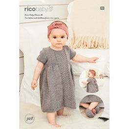 Babies Dress, Headband and Slippers in Rico Baby Classic Dk - Digital Version