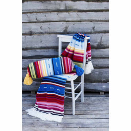 Serapi blanket and Bolster cushion cover in Stylecraft Life DK