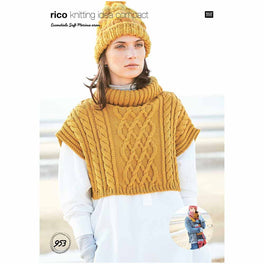 Poncho and Scarf in Rico Essentials Soft Merino Aran - Digital Version