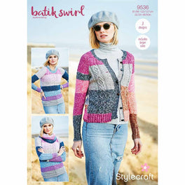 Cardigans, Sweater and Cowl in Stylecraft Batik Swirl DK - Digital Version