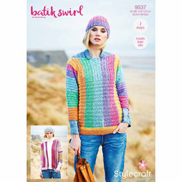 Sweater, Cardigan and Hat in Stylecraft Batik Swirl DK - Digital Version