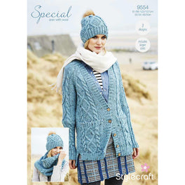 Cardigan, Snood and Hat in Stylecraft Special Aran with Wool - Digital Version