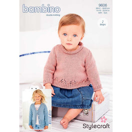 A Line Jumper and Cardigan in Stylecraft Bambino DK