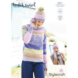 Sweater Snood and Hat in Stylecraft Batik Swirl DK