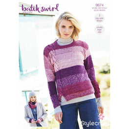 Sweater, Double Loop and Wristwarmers in Stylecraft Batik Swirl DK