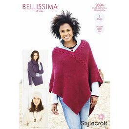 Sweater Poncho and Hat in Stylecraft Bellissima Chunky - Digital Version