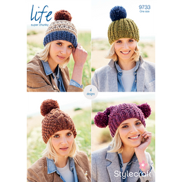 Hats in Stylecraft Life Super Chunky - Digital Version 9733