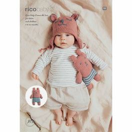 Hat and Teddybear in Baby Dream Uni DK - Digital Version