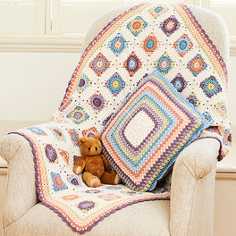 Blanket and Cushion in Stylecraft Naturals Bamboo+Cotton Dk - Digital Version 9804