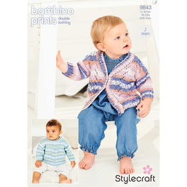 Cardigan and Sweater in Stylecraft Bambino Prints DK