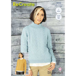 Round and Funnel Neck Sweaters in Stylecraft ReCreate Dk - Digital Version 9859
