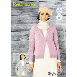 Round and V Neck Cardigans in Stylecraft ReCreate Dk - Digital Version 9860