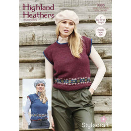 Round and V neck Tank Tops in Stylecraft Highland Heathers Dk - Digital Version 9865