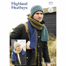 Hat and Scarves in Stylecraft Highland Heathers Aran - Digital Version 9878