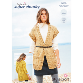 Cardigans and Waistcoat in Stylecraft Super Chunky - Digital Version 9888