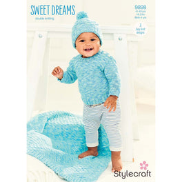 Sweater, Hat and Blanket in Stylecraft Sweet Dreams Dk - Digital Version 9898