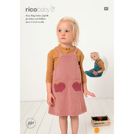 Dungarees and Dress in Rico Baby Cotton Soft DK