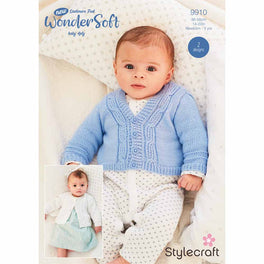 Babies Cardigans in Stylecraft New Wondersoft 4ply - Digital Version 9910