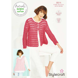 Crochet Cardigan & Tee  in Stylecraft Naturals Bamboo + Cotton DK - Digital Version 9914