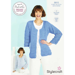 Crochet Cardigan & Sweater in Stylecraft Naturals Bamboo + Cotton DK - Digital Version 9915