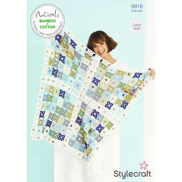 Crochet Blanket in Stylecraft Naturals Bamboo + Cotton DK
