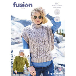 Sweater and Tank Top in Stylecraft Fusion Chunky -Digital Version 9941
