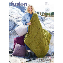 Blanket and Cushions in Stylecraft Fusion Chunky - Digital Version 9944