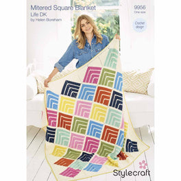Mitred Square Blanket in Stylecraft Life Dk by Helen Boreham