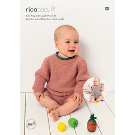 Sweater Shirt and Shorts in Rico Baby Cotton Soft DK and Print Dk