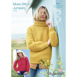 Moss Stitch Jumpers in Stylecraft Special Chunky - Digital Version 9964