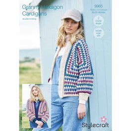 Granny Hexagon Cardigans in Stylecraft Highland Heathers and Life Dk