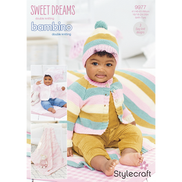 Cardigan, Hat and Blanket in Stylecraft Sweet Dreams & Bambino Dk